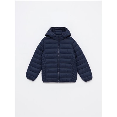 LIGHTWEIGHT HOODED PUFFER JACKET
