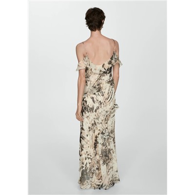 Vestido volantes animal print