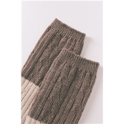 Calcetines largos textura mix beige