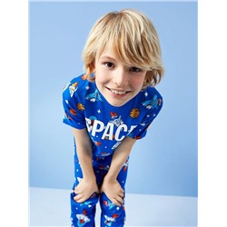 LC Waikiki Bisiklet Yaka Baskılı Kısa Kollu Erkek Çocuk Pijama Takımı, LCW Kids                                            
                                            Bisiklet Yaka Baskılı Kısa Kollu Erkek Çocuk Pijama Takımı