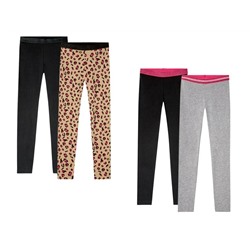 PEPPERTS® 2 Mädchen Leggings, stylischerGlitzerbund