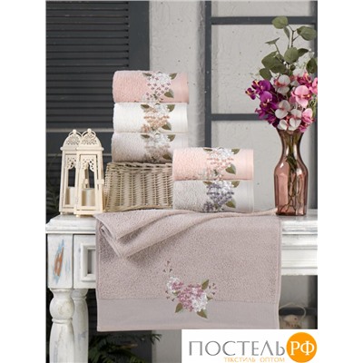 Полотенеце Карвен Elit 50*90 6шт.махра с вышивкой H 7000 CICEK SEPETI