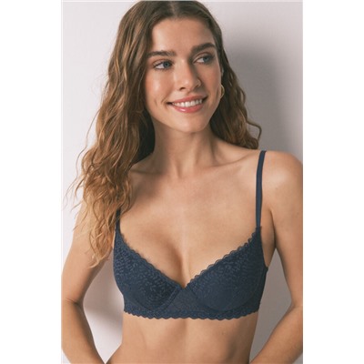Sujetador GORGEOUS push up encaje azul