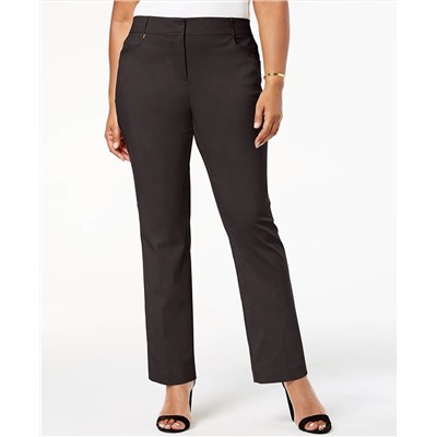 JM Collection Plus & Petite Plus Size Tummy Control Curvy-Fit Pants, Created for Macy's