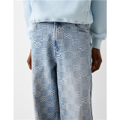 Jacquard super baggy jeans
