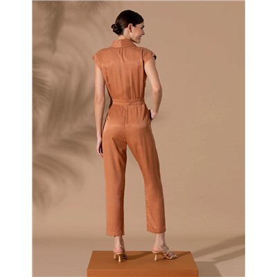 Kahverengi Comfort Fit Dokuma Tulum