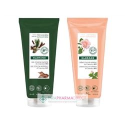 Klorane Cupuaçu Gel Douche Nutritif Ecorce de Cèdre + Crème Douche Nutritive Lait de Rose 2x200mlLot  × 2