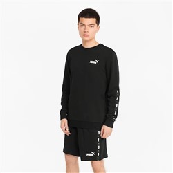 Essentials+ Herren-Sweatshirt mit Rundhalsausschnitt und Logo-Tape