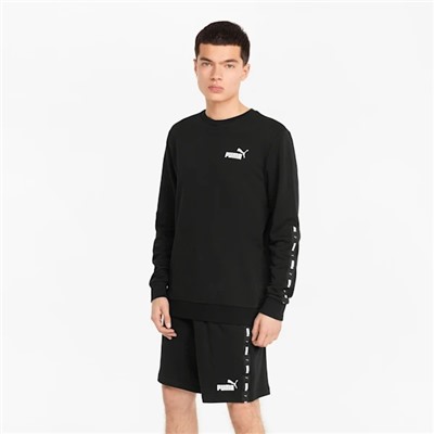 Essentials+ Herren-Sweatshirt mit Rundhalsausschnitt und Logo-Tape