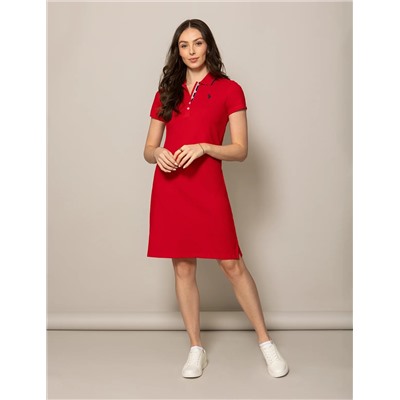 TIPPED POLO DRESS