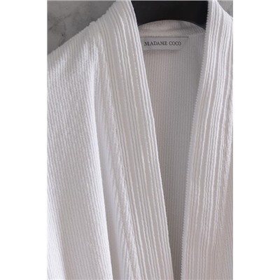 Stripe Kimono Unisex %100 Pamuk Bornoz - Otel Koleksiyon