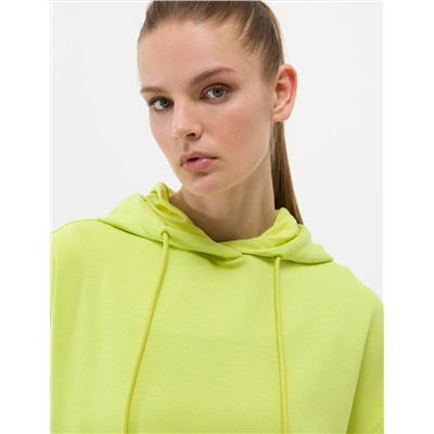 Yeşil Oversize Kapüşonlu Sweatshirt