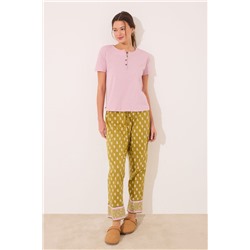 Camiseta lisa manga corta 100% algodón rosa