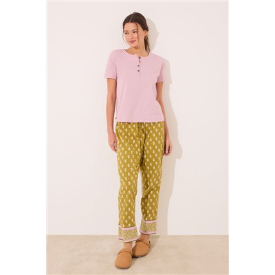 Camiseta lisa manga corta 100% algodón rosa