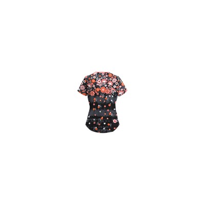 UA Artisan Flower Pewter Print Scrub Top