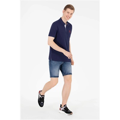 Erkek Lacivert Basic Polo Yaka Tişört