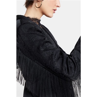 Blazer jaquard flecos