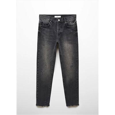 Jeans girlfriend tiro bajo rotos