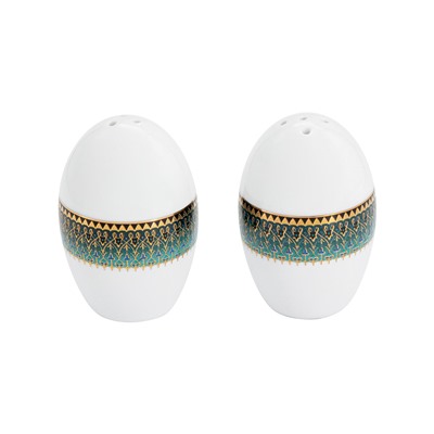 Сервиз обеденный, 6 перс, 27 пр, фарфор P, бело-зеленый, Орнамент, Bukhara, 61165