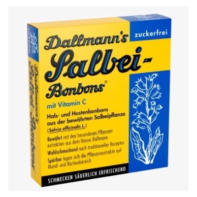 Salbei-Bonbons zuckerfreie Hals- und Hustenbonbons (20 Stück), 37 g