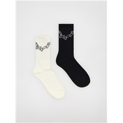 Jacquardsocken, 2er-Pack
