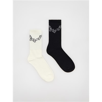 Jacquardsocken, 2er-Pack