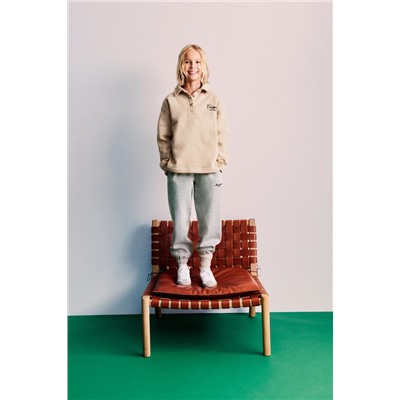 EMBROIDERED POLO SWEATSHIRT