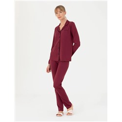 Bordo Pijama Takımı
