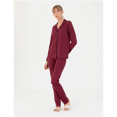 Bordo Pijama Takımı