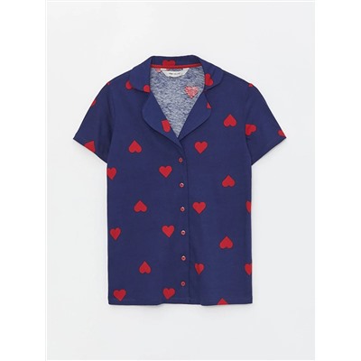 LC Waikiki Gömlek Yaka Desenli Kısa Kollu Kadın Pijama Takımı, LCW DREAM                                            
                                            Gömlek Yaka Desenli Kısa Kollu Kadın Pijama Takımı
