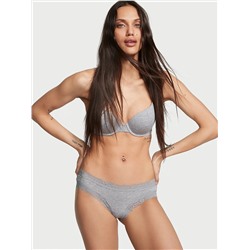 Lace-Waist Cotton Cheeky Panty