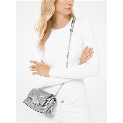 MICHAEL MICHAEL KORS Cece Extra-Small Quilted Metallic Leather Crossbody Bag