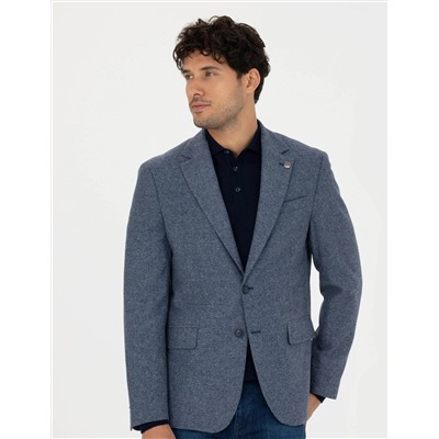 Koyu Mavi Slim Fit Ceket