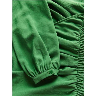 Bluse mit Ausschnitt mit Wickeloptik