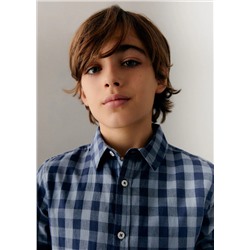 Camisa algodón cuadros -  Niño | MANGO OUTLET España