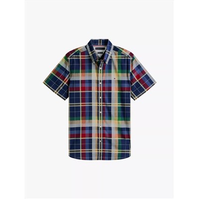 Regular Fit Plaid Print All-Day Shirt