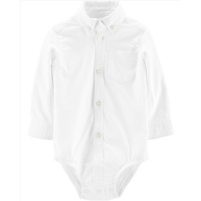 Oxford Button-Front Bodysuit