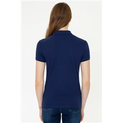 Kadın Lacivert Basic Polo Yaka Tişört