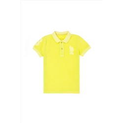 Erkek Çocuk Neon Sarı Polo Yaka Tişört
