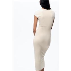 VESTIDO MIDI DRAPEADO LATERAL