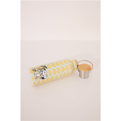 Botella metal print limones Snoopy