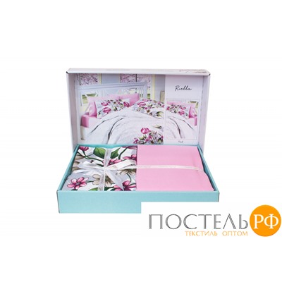 Постельное белье "Карвен" ранфорс евро (Riella Pink) (арт. N023 Riella Pink)