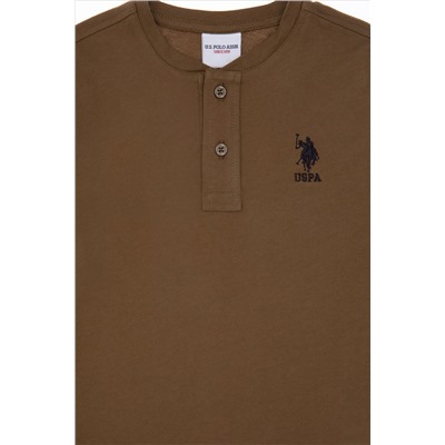 Erkek Çocuk Haki Basic Sweatshirt
