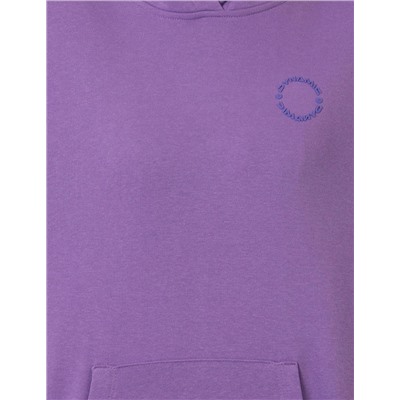 Lila Oversize Kapüşonlu Sweatshirt