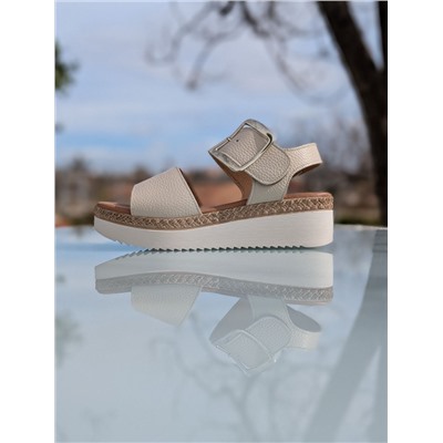 КОМБО испанские босоножки S44ACBeig+итальянская сумка AB.ZAPATOS PELLE · 2704 Beige АКЦИЯ