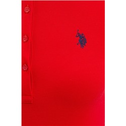 Kadın Kırmızı Basic Polo Yaka Tişört