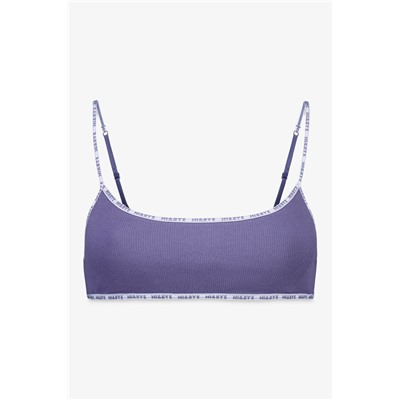 Sujetador top algodón copas extraíbles azul