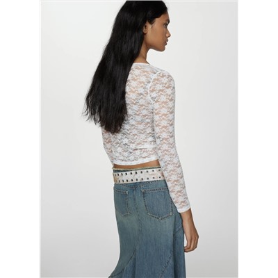 Top encaje floral