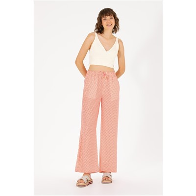 Kadın Fuşya Loose Relax Fit Pantolon