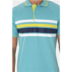 Erkek Regular Fit Polo Yaka Mint Tişört